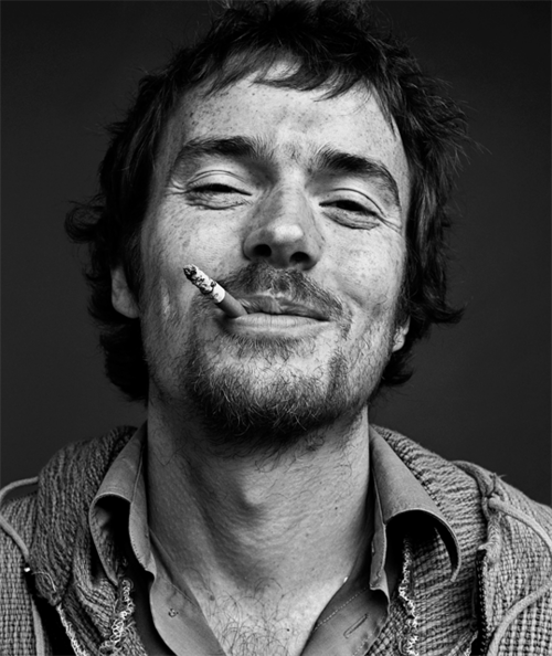 Damien Rice Black and White Headshot