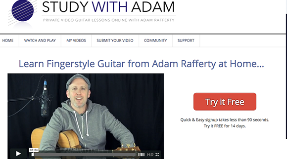 Study With Adam Fingerstyle Guitar Lessons