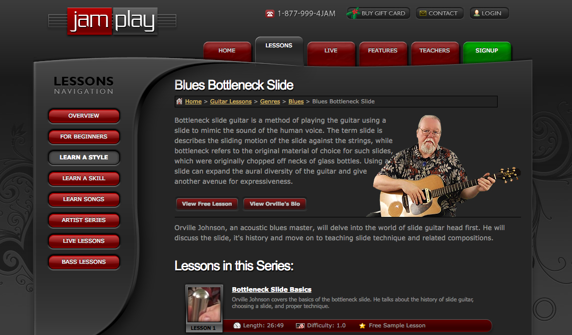 5 Places to Get Online Blues Guitar Lessons - JamPlay 2 Slide