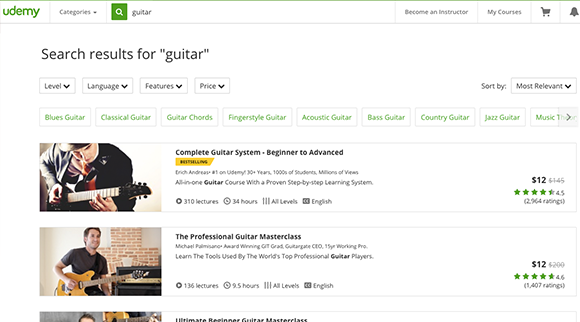 Learn Guitar with Udemy---The-Top-5-Beginner-Guitar-Lessons-Series