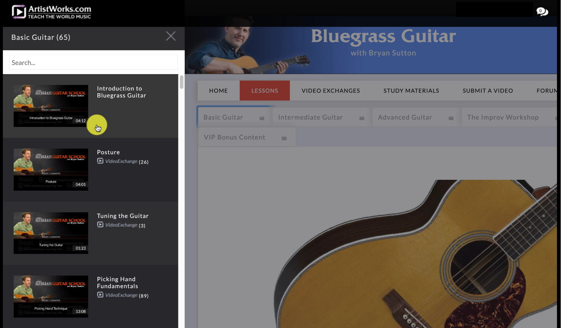 Basic Guitar screenshot from Flatpick Guitar With Bryan Sutton